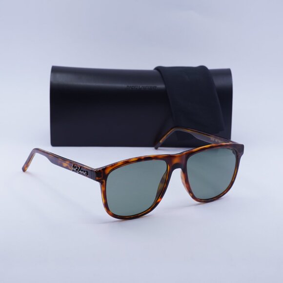 Saint Laurent SL334 003 Aviator Sunglasses - Havana/Green - Picture 4 of 9